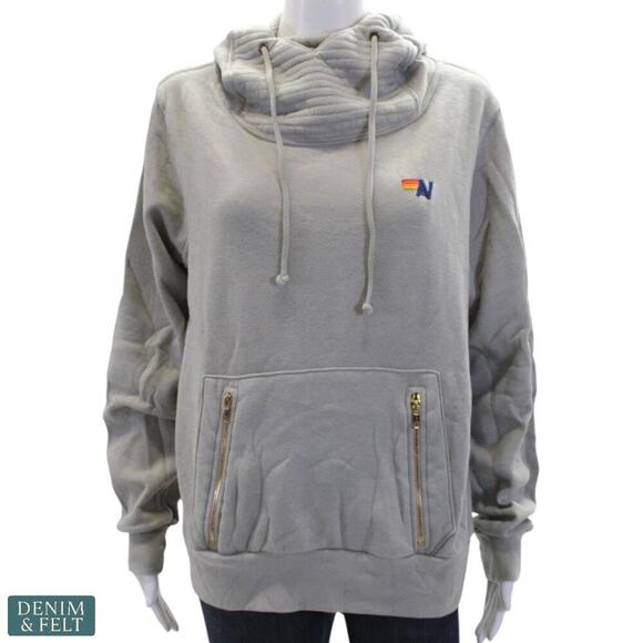 Aviator Nation Ninja Pullover Hoodie Heather Grey Unisex Size Medium ~ RARE!! - Picture 2 of 16